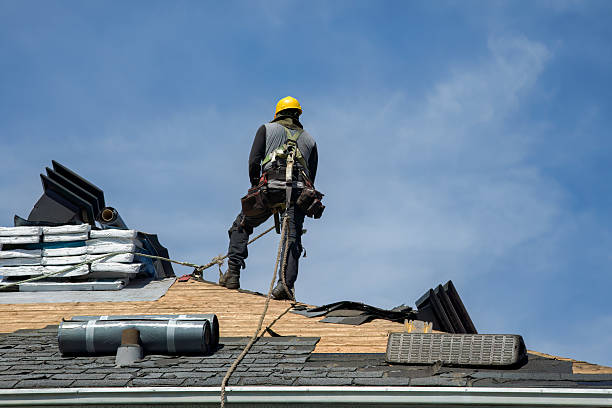 Professional Gutter Installation technician working in Minor Hill, TN